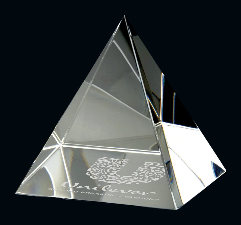 Pyramid Paperweight- 2 Sizes (Engraving Included)