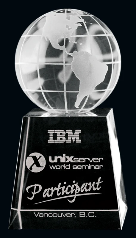 Excelsior Crystal Globe Award 4.675" (Engraving Included)