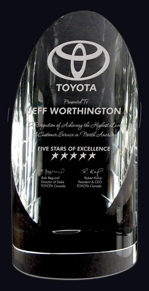 Exeter Crystal Award- 3 Sizes (Engraving Included)