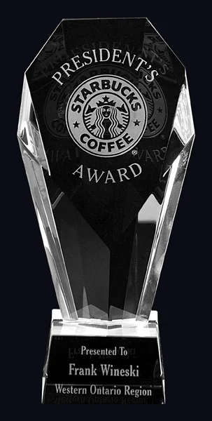 Burnaby Crystal Award- 3 Sizes (Engraving Included)
