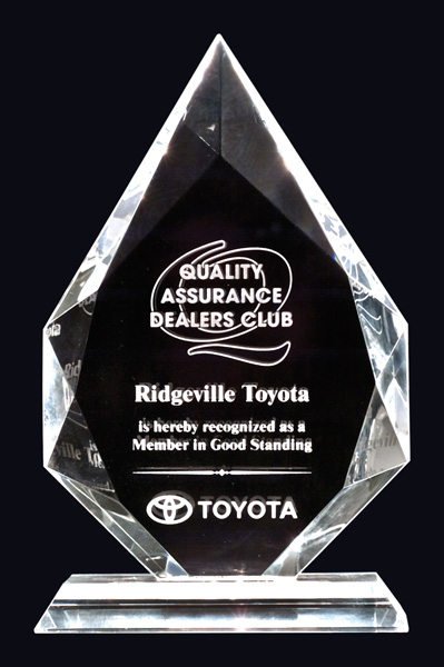 Southampton Crystal Award- 3 Sizes (Engraving Included)