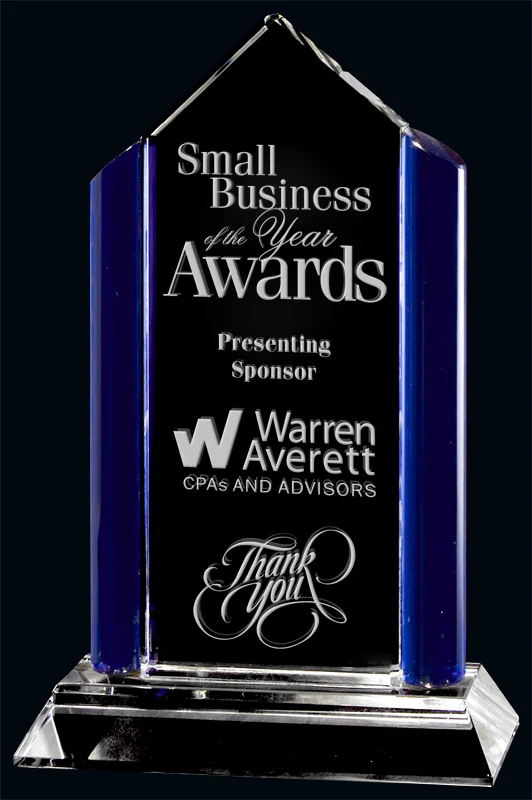 Concord Crystal Award 7.875" (Engraving Included)