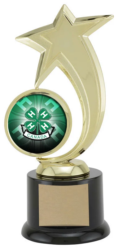 Star Spinner 4-H Trophy 8" (Includes Engraving)