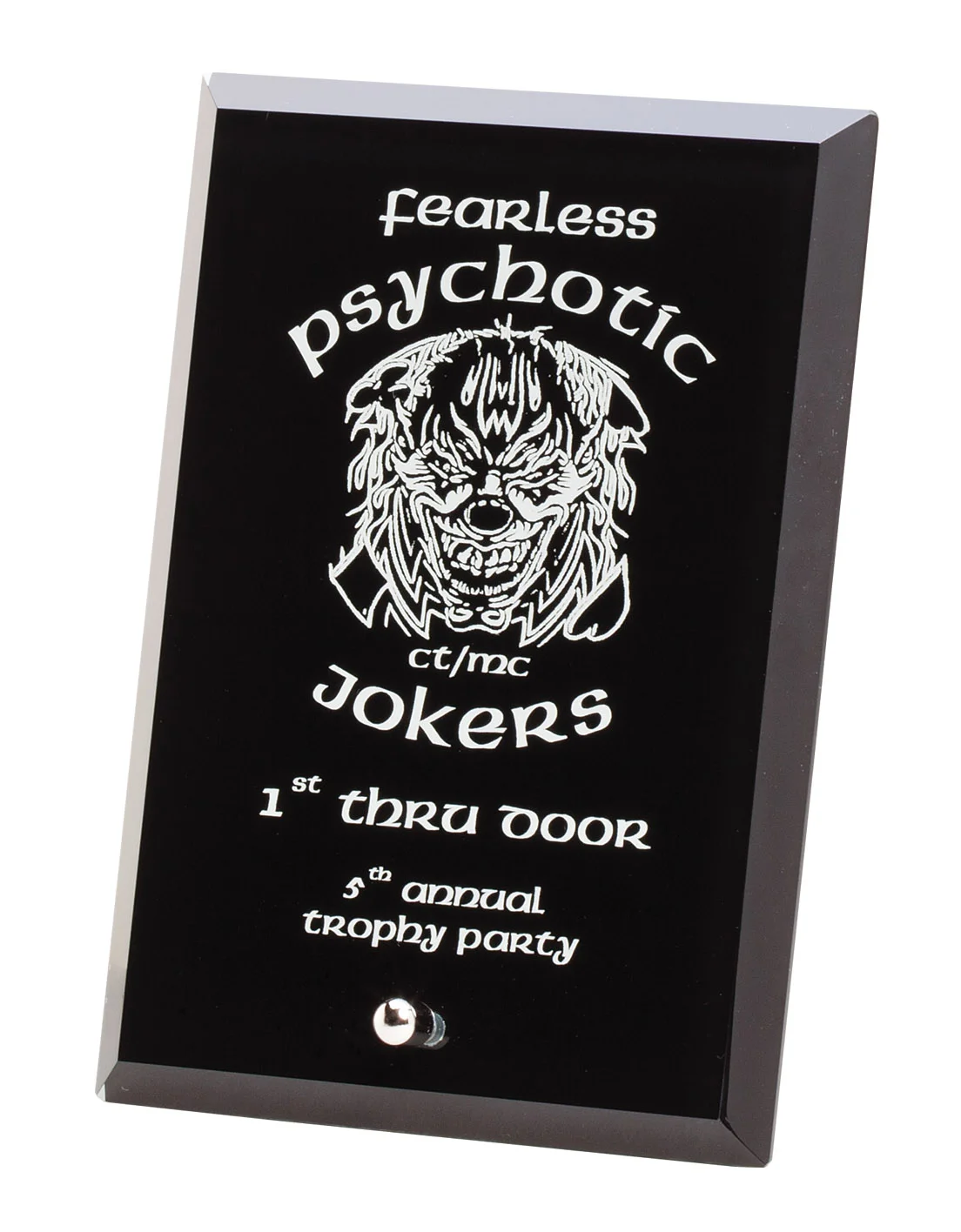 Black Rectangle Glass Award- 5 Sizes (2 Custom Options)