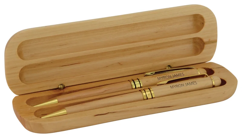 Double Maple Pen Set (Includes Engraving & Pen)