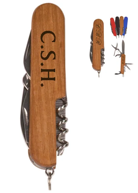 8 Function Pocket Knife 3.5" (Includes Engraving)