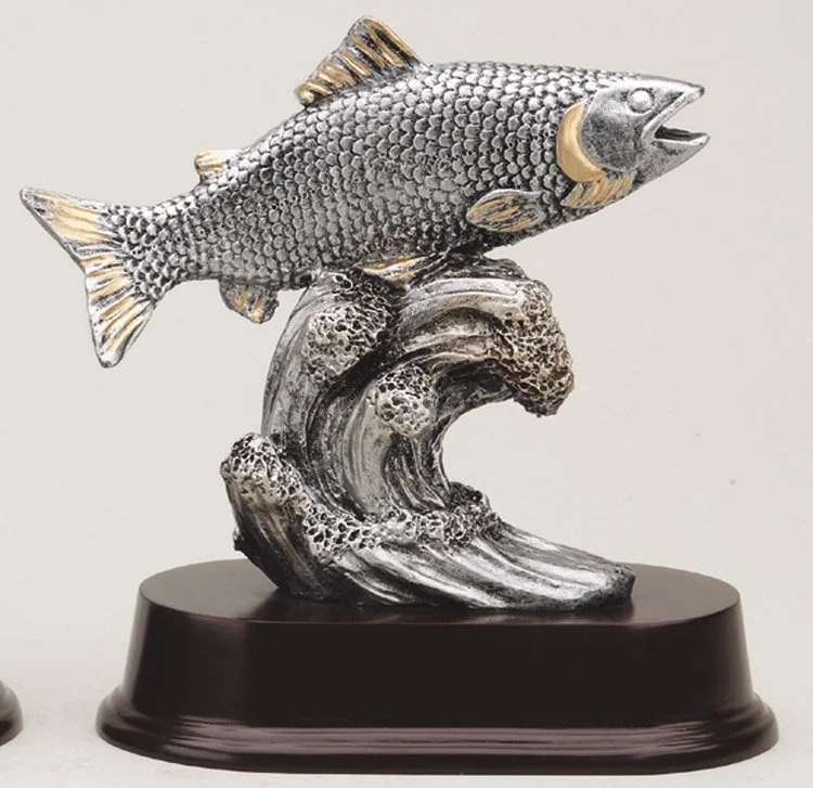 Fish Trophy Silver 6" Resin (Includes Engraving)