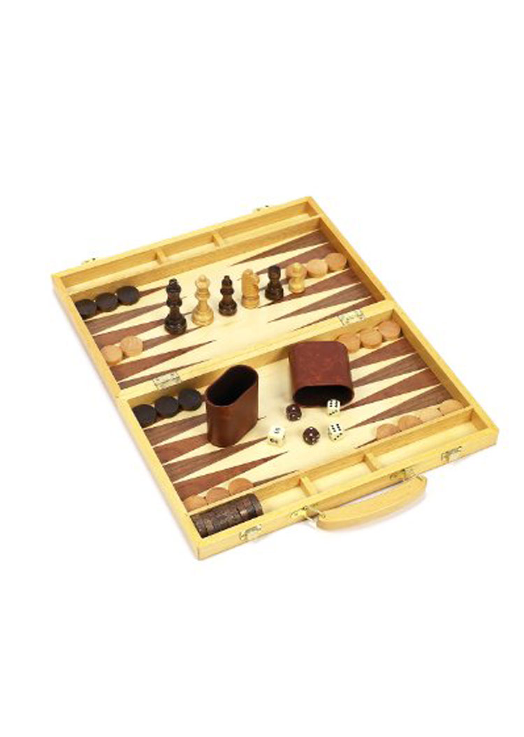 15" x 9.5" Backgammon Game (Includes Engraving)