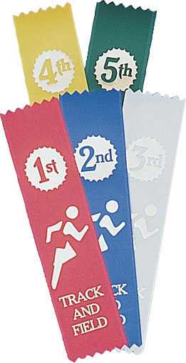 Assorted Track Ribbons 7" - Pick your Placing