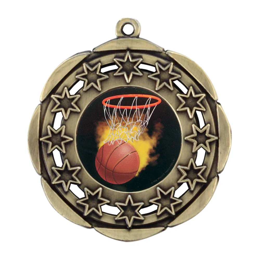 All-Star Basketball Medal 1.875" (Includes Ribbon)