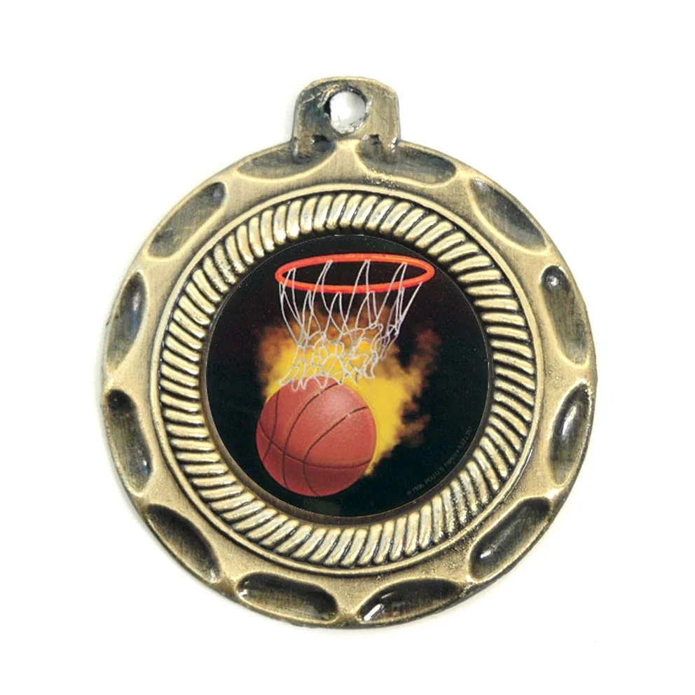 Fossil Antique Basketball Medal 1.75" (Includes Ribbon)