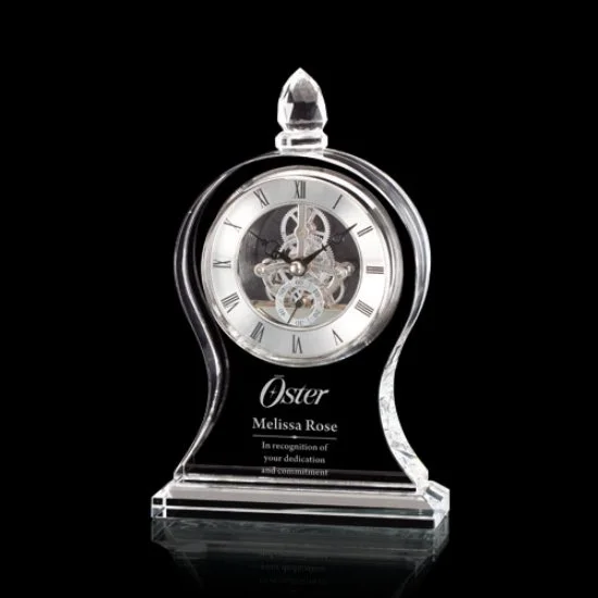 Crystal Thacham Clock 7.75" (Includes Engraving)