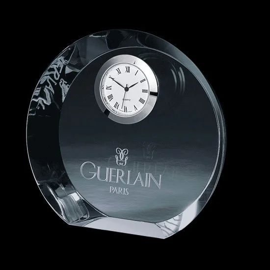 Crystal Oslo Clock 4.5" (Includes Engraving)