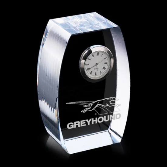 Crystal Severn Clock 3.5" (Includes Engraving)