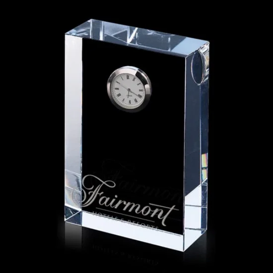 Crystal Devon Clock 5" (Includes Engraving)