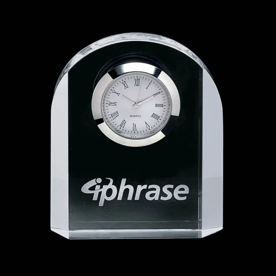 Crystal Sutton Clock 3.5" (Includes Engraving)