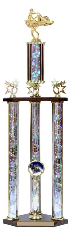 Snowmobile Large Trophy Assembled- 3 Sizes (Includes Engraving)