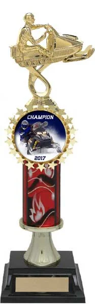 Snowmobile Trophy with Mylar- 3 Sizes (Includes Engraving)