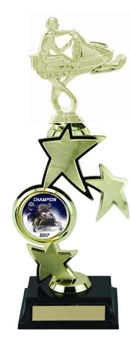 Snowmobile Spinning Sport Series 12.5" Trophy (Includes Engraving)