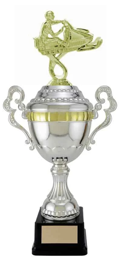 Snowmobile Silver Viceroy Plastic Cup- 3 Sizes (Includes Engraving)
