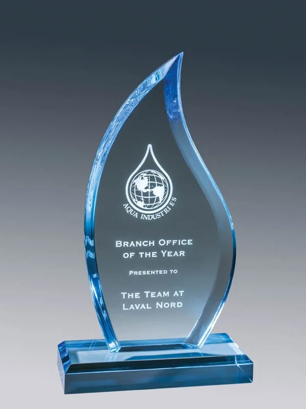 Saphire Series Acrylic Award- 3 Sizes (Engraving Included)