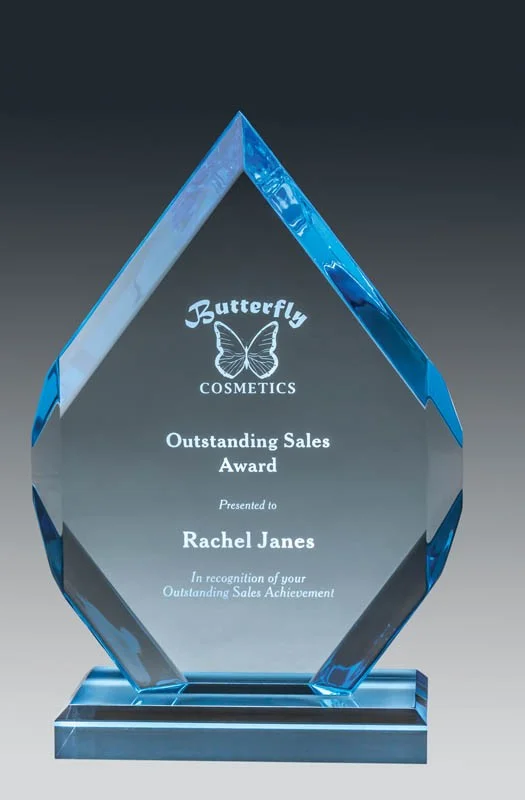 Saphire Series Acrylic Award- 3 Sizes (2 Custom Options)