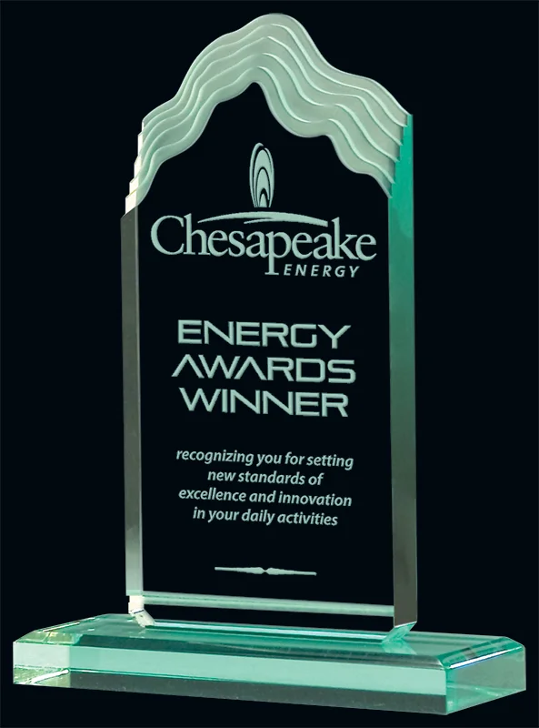 Jade Wave Acrylic Award 3 Sizes (2 Custom Options)