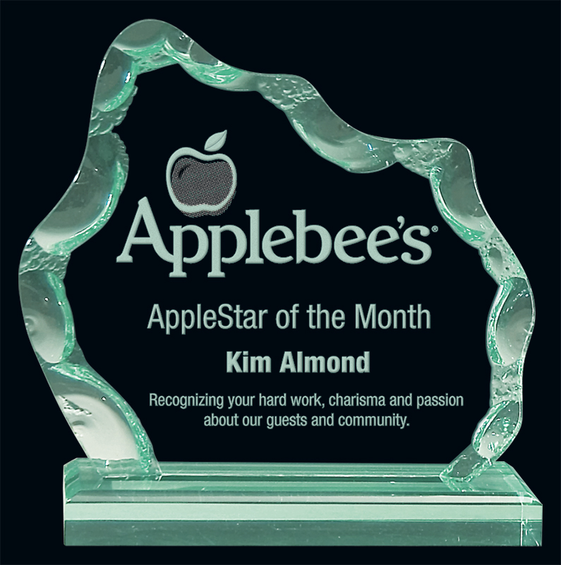 Jade Iceberg Acrylic Award 3 Sizes (2 Custom Options)