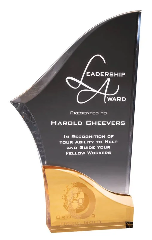 Acrylic Gold Sabre Award- 2 Sizes (Engraving Included)