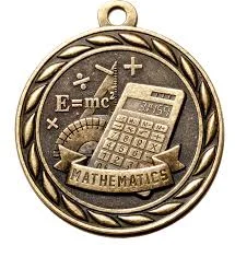 Classic Math Medal 2" (Includes Ribbon)