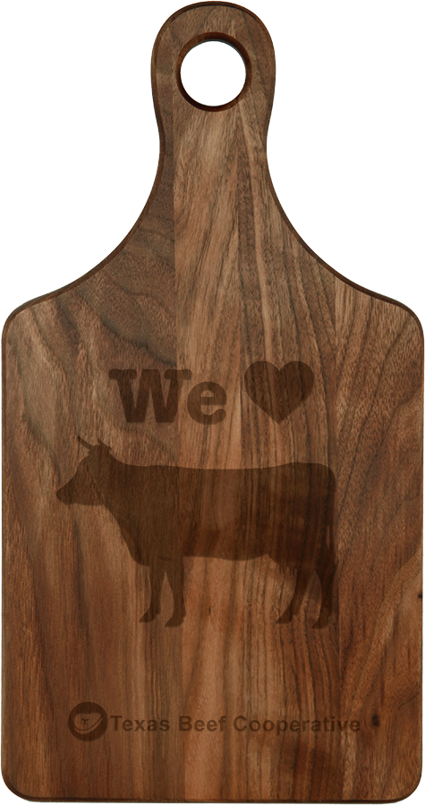 13.5" x 7" Walnut Paddle Shaped Cutting Board (Includes Engraving)