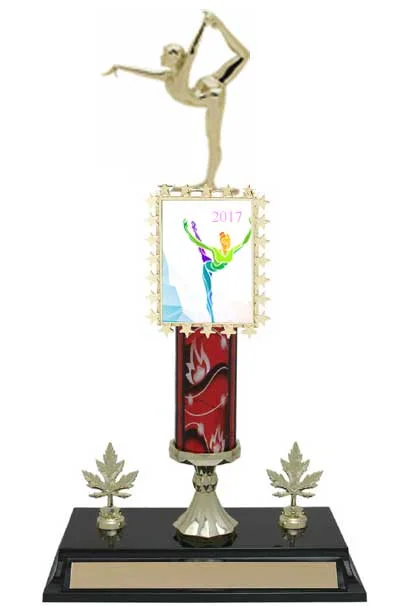 Gymnastics Trophy Custom logo- 3 Sizes (Includes Engraving)