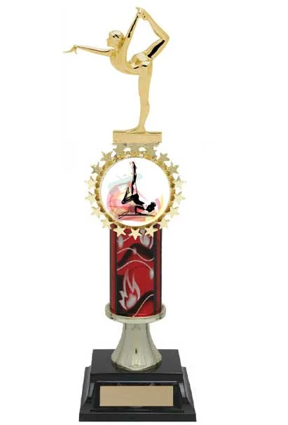 Gymnastics Trophy Custom logo- 3 Sizes (Includes Engraving)