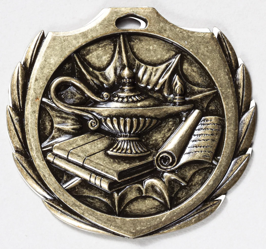 Burst School Medallion 2.25" Medal (Includes Ribbon)