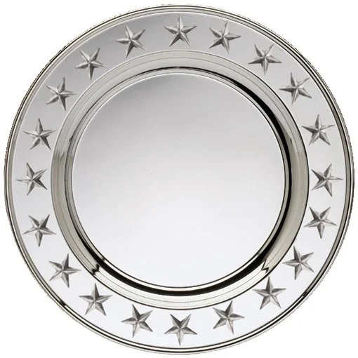 Silver Plated Star Tray with Stand- 3 Sizes
