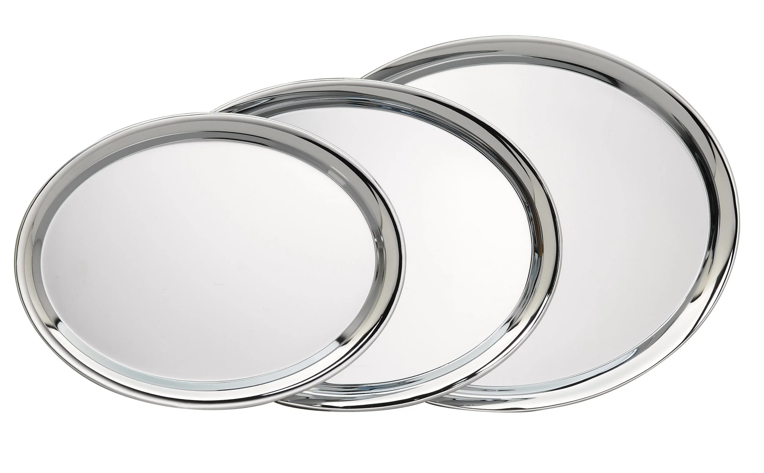 Nickel Plated Oval Tray with Stand- 3 Sizes