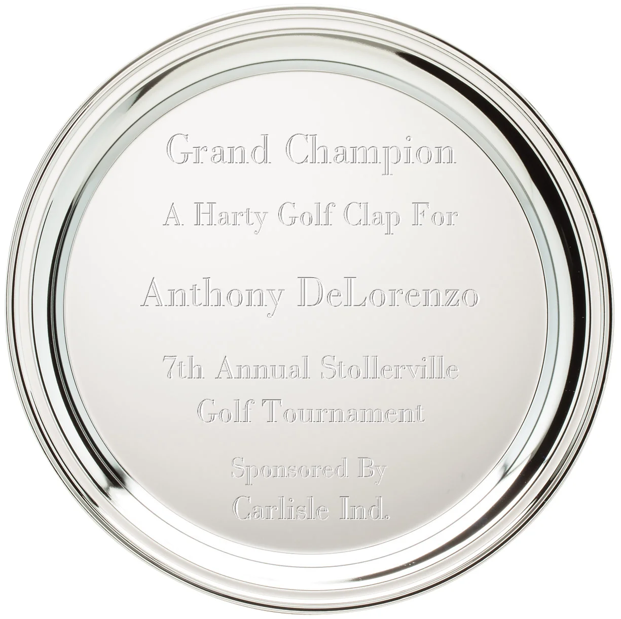 Chrome Plated Circle Tray 11" with Stand