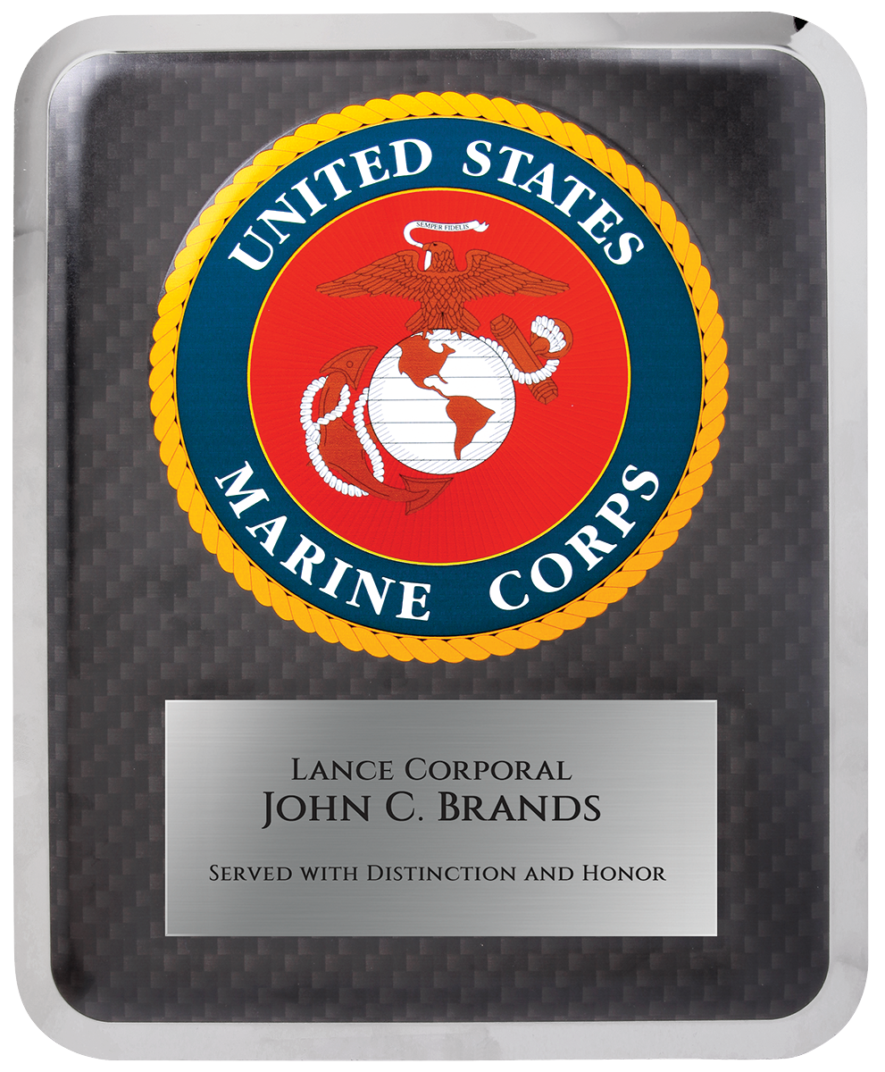 10.5" x 13" Marine Hero Plaque (Includes Engraving)