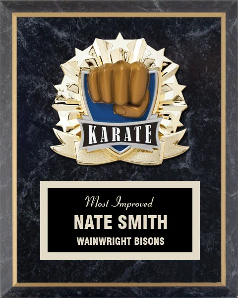 Karate All Star Plaque- 2 Sizes  (Includes Engraving)