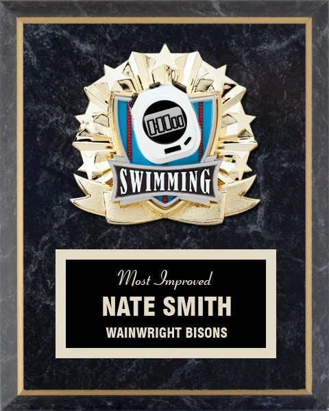 Swimming All Star Plaque- 2 Sizes (Includes Engraving)