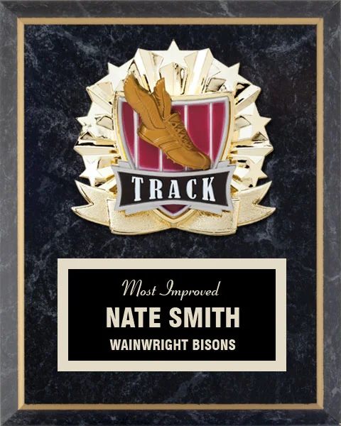 Track All Star Plaque- 2 Sizes (Includes Engraving)