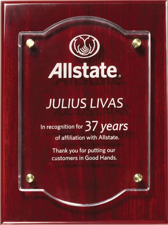 The Restormel Plaque - Rosewood 9" x 12" (2 Custom Options)