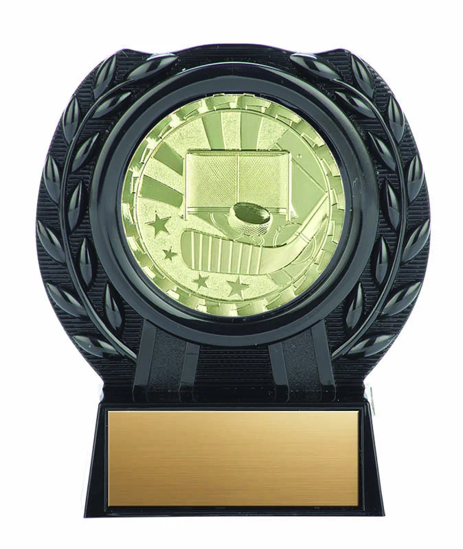 Brite Series Gold Medal with Stand, Hockey 4"(Engraving Included)