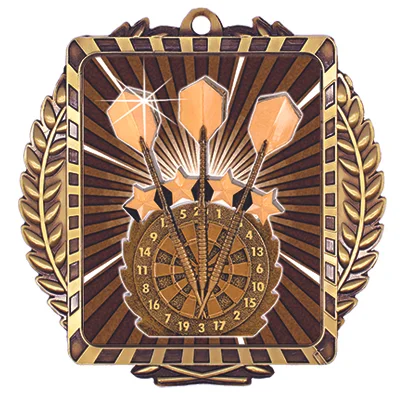 Lynx Darts Medal 3.5” x 3.5” (Includes Ribbon)