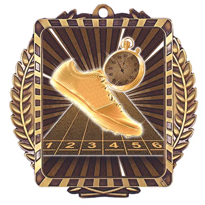 Lynx Track Medal 3.5" x 3.5" (Includes Ribbon)