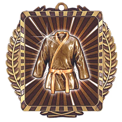 Lynx Martial Arts Medal 3.5" x 3.5" (Includes Ribbon)