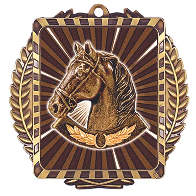 Lynx Horse Medal 3.5"x3.5" (Includes Ribbon)