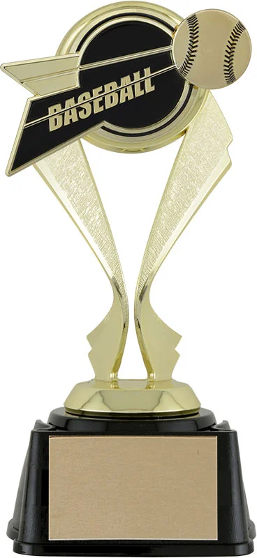 Baseball Bullseye Gold Trophy 7.5" (Includes Engraving)
