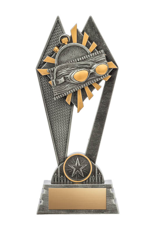 Sun Ray Swimming Trophy- 3 Sizes (Includes Engraving)