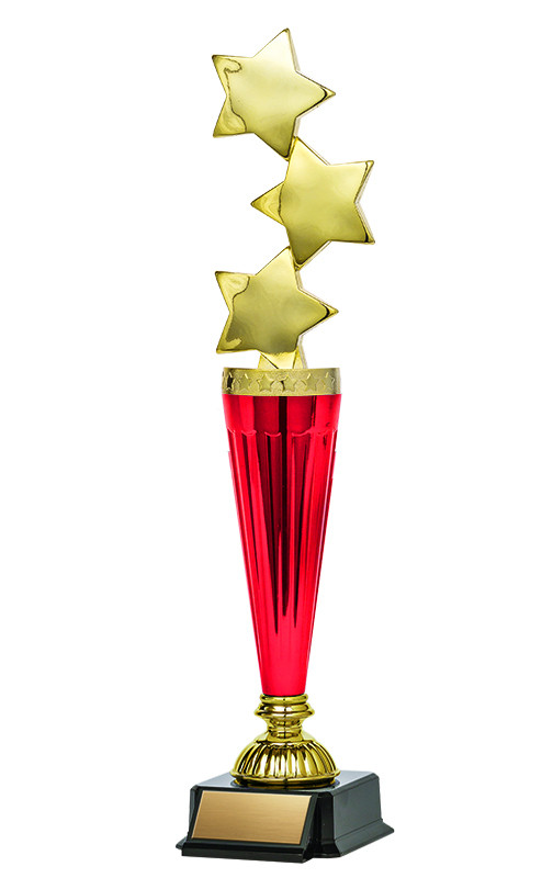 Astral Figure Skating Award Red/Gold- 3 Sizes (Includes Engraving)